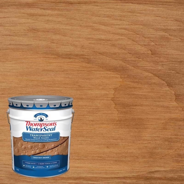 Thompsons Thompson's WaterSeal Transparent Chestnut Brown Waterproofing Wood Stain and Sealer 5 gal TH.091301-20 - main
